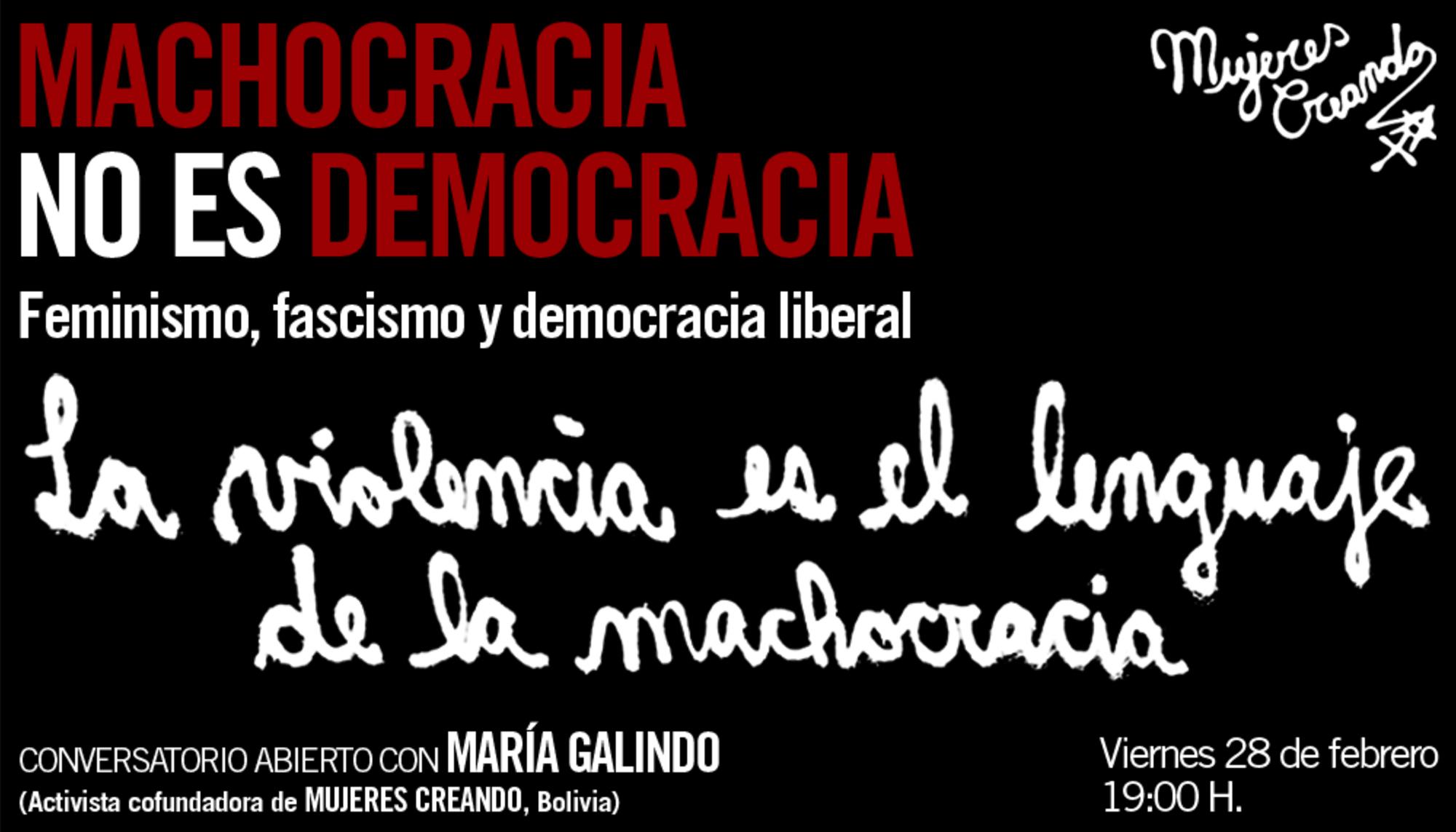 Machocracia no es democracia