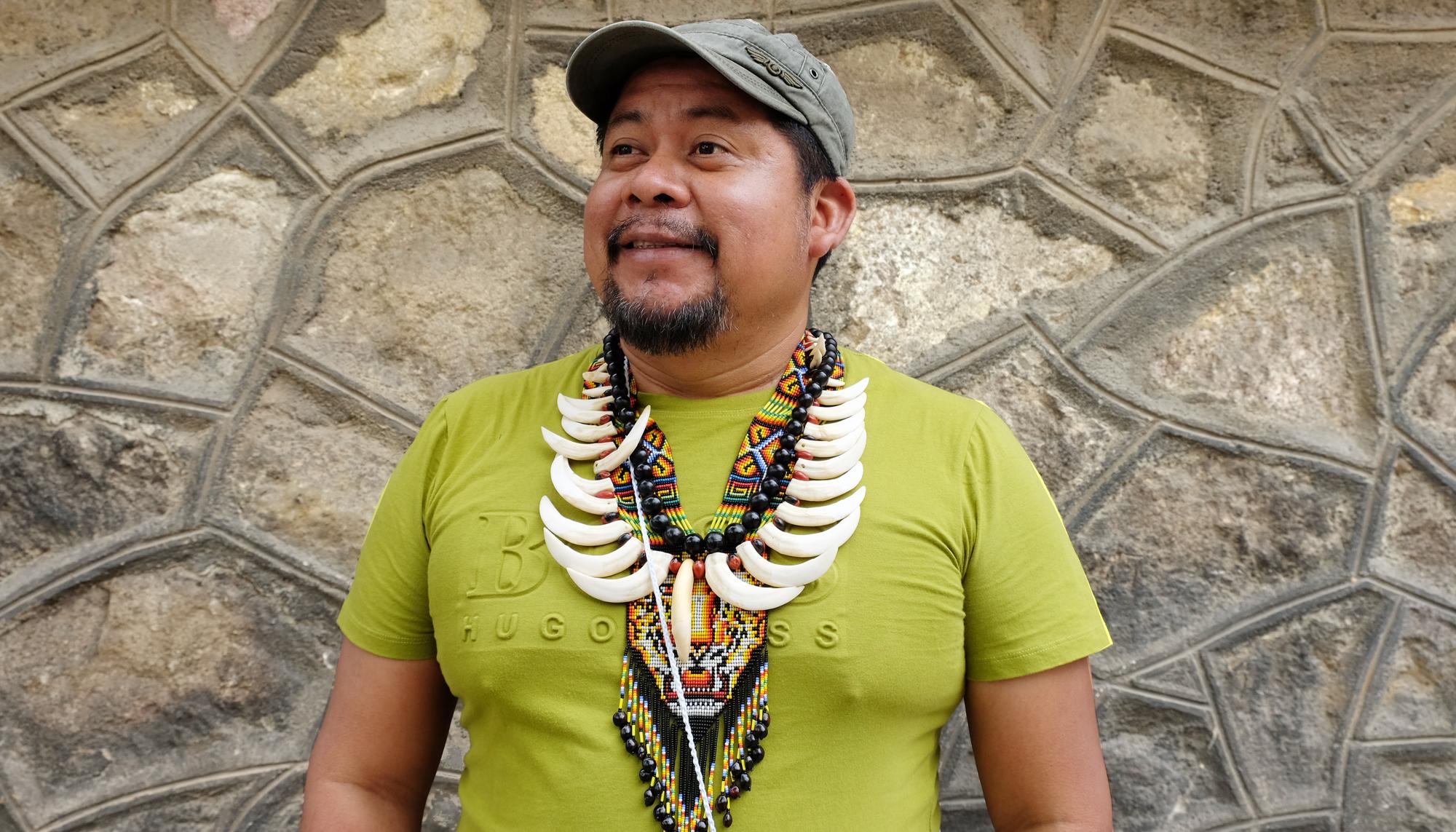 Justino Piaguage, presidente de la nacionalidad originaria Siekopai, en la Amazonía ecuatoriana.