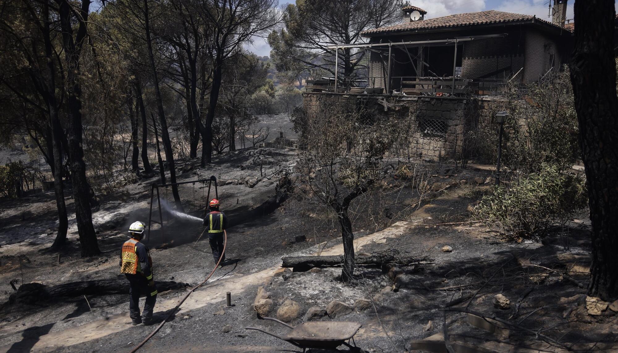 Casa calcinada incendio Madrid