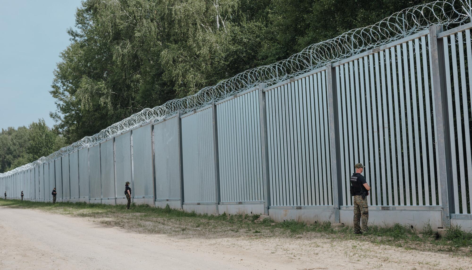 Valla fronteriza en Polonia