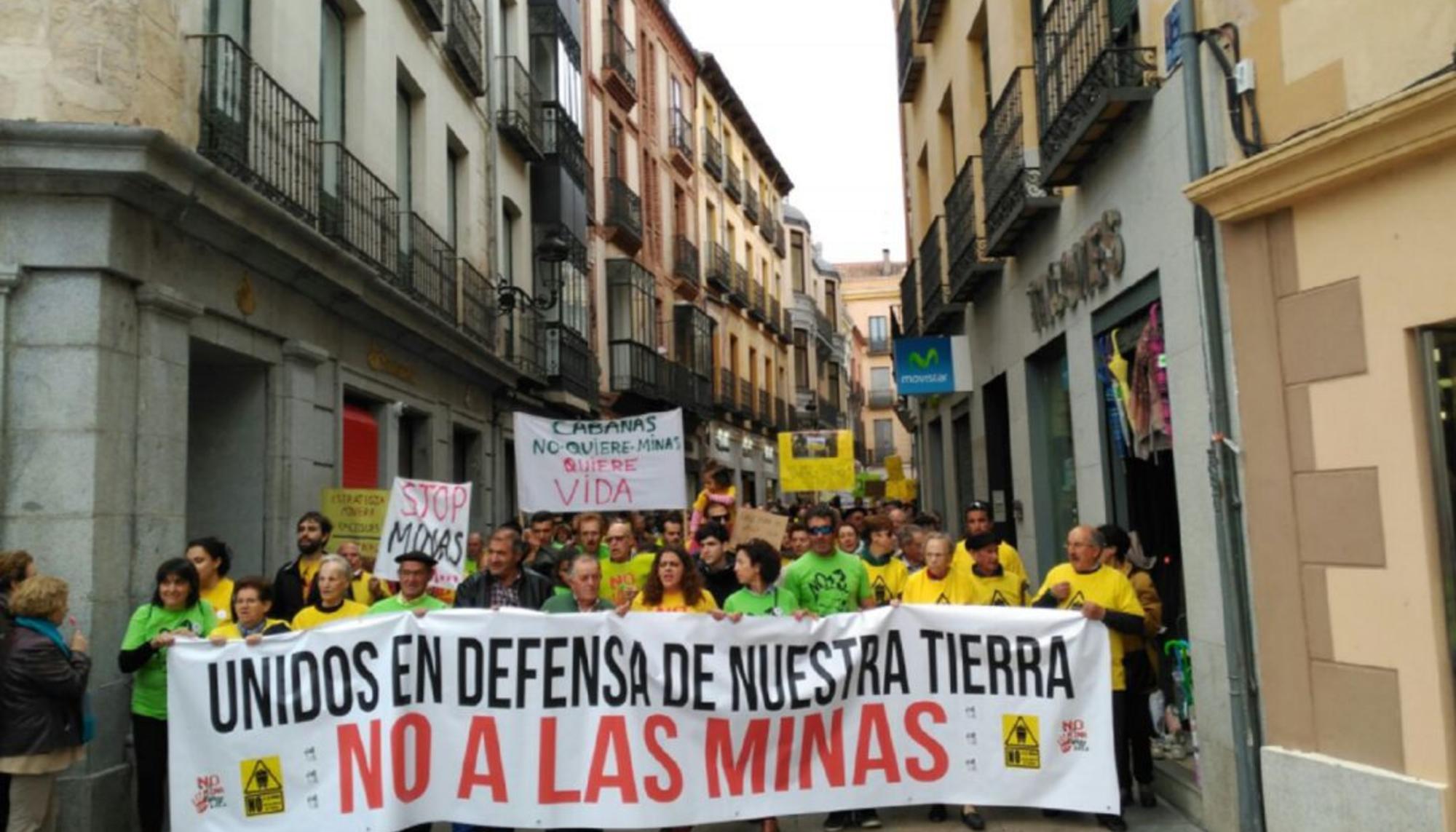 Protesta mina Cáceres