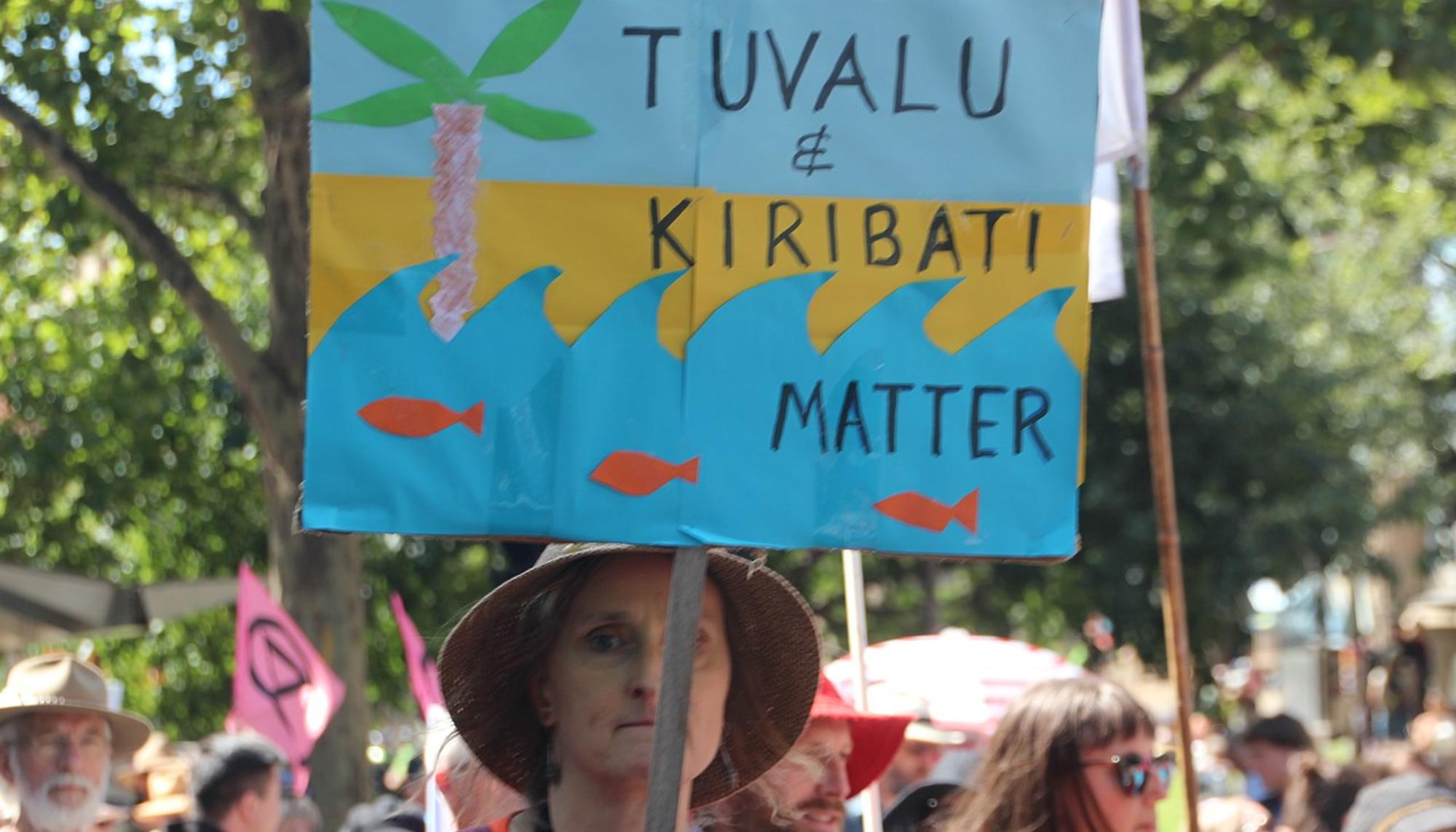 Protesta por el clima en Melbourne, Australia. Febrero de 2020. Fuente: Beyond Nuclear International