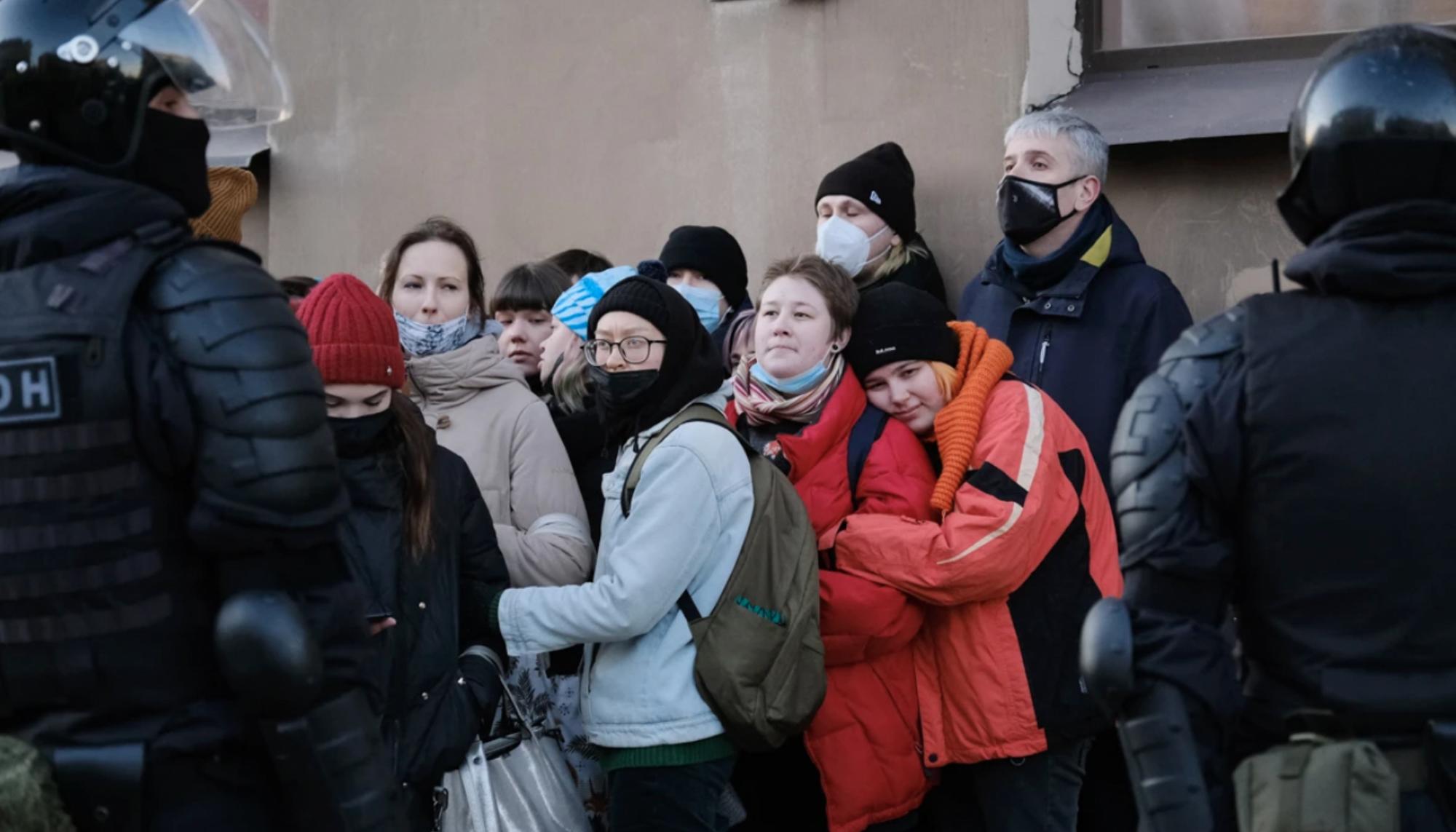 protestas contra la guerra a Ucrania  en Rusia 2