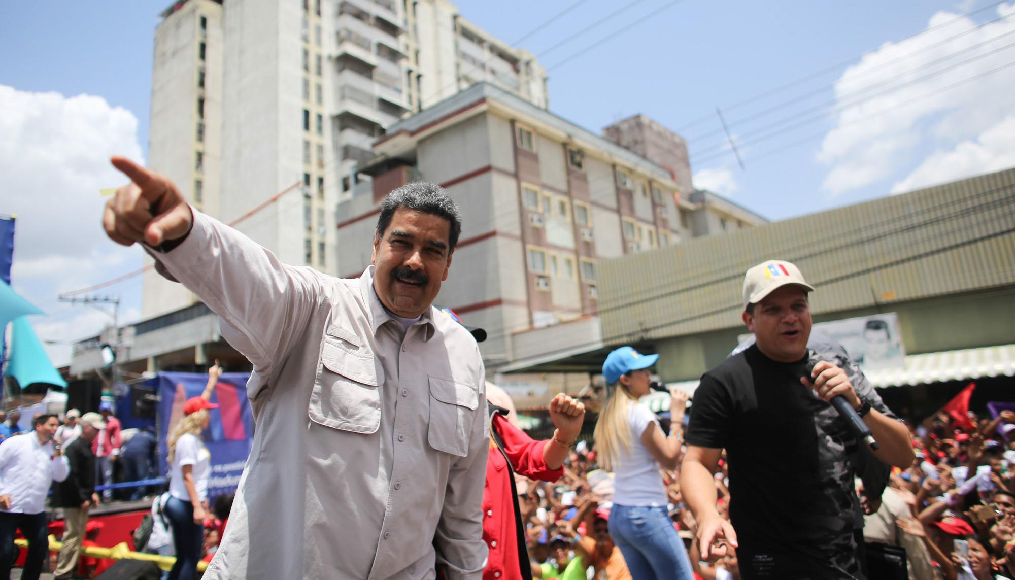 Nicolás Maduro durante la campaña electoral de mayo de 2018