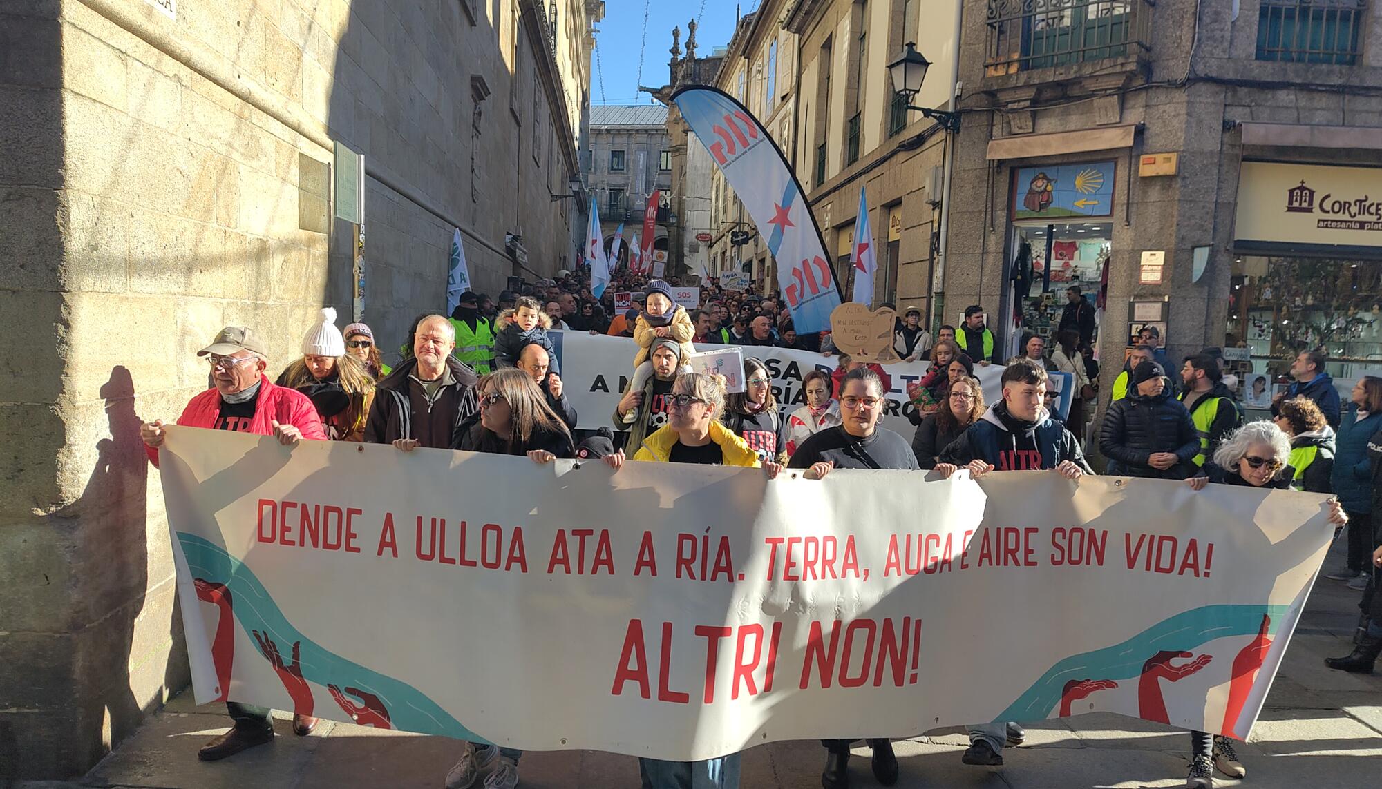 Manifestación contra Altri Compostela 15 diciembre 2024