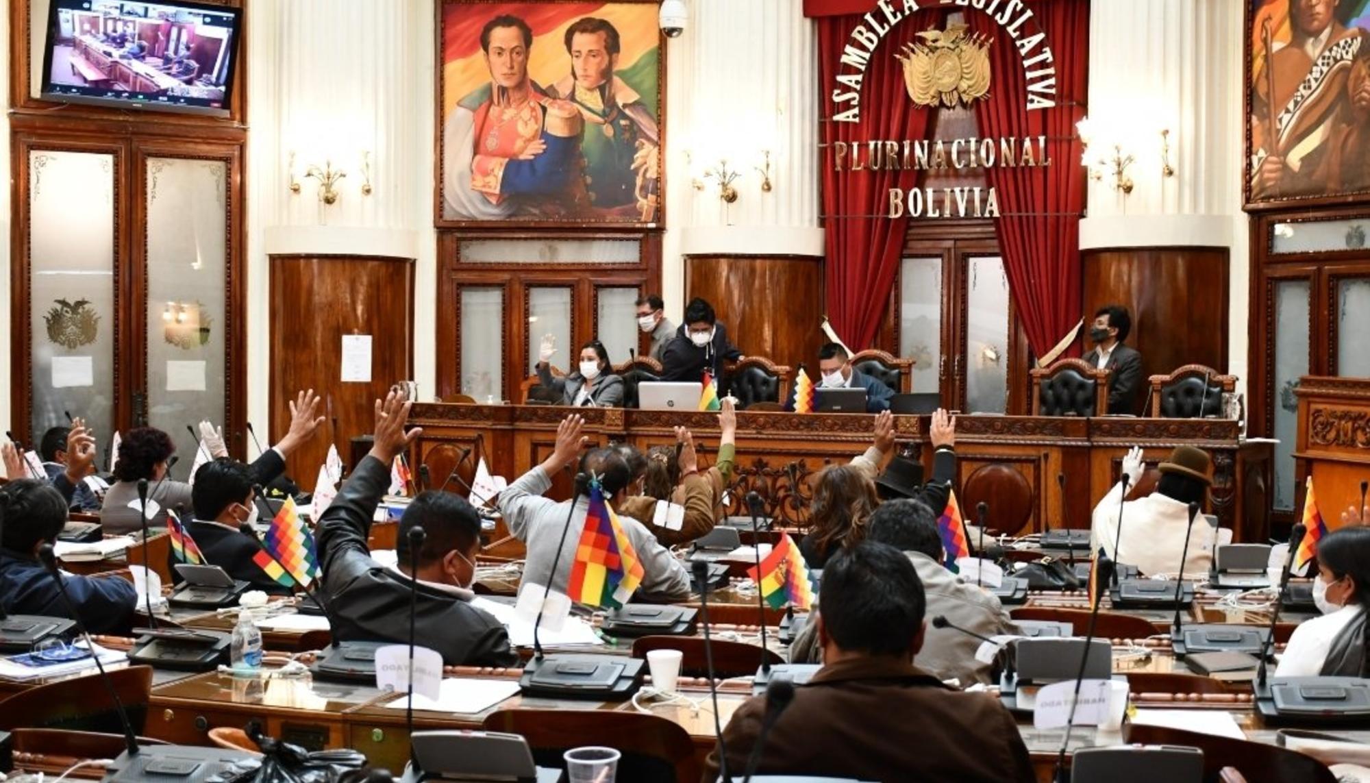 Asamblea Legislativa Plurinacional de Bolivia durante la crisis del covid-19.