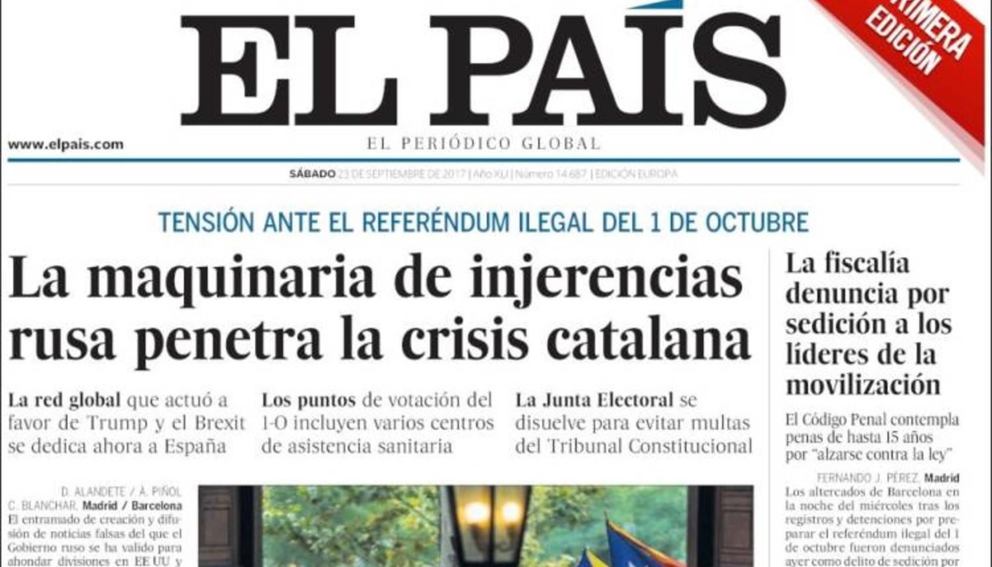 Portada El País 23/09