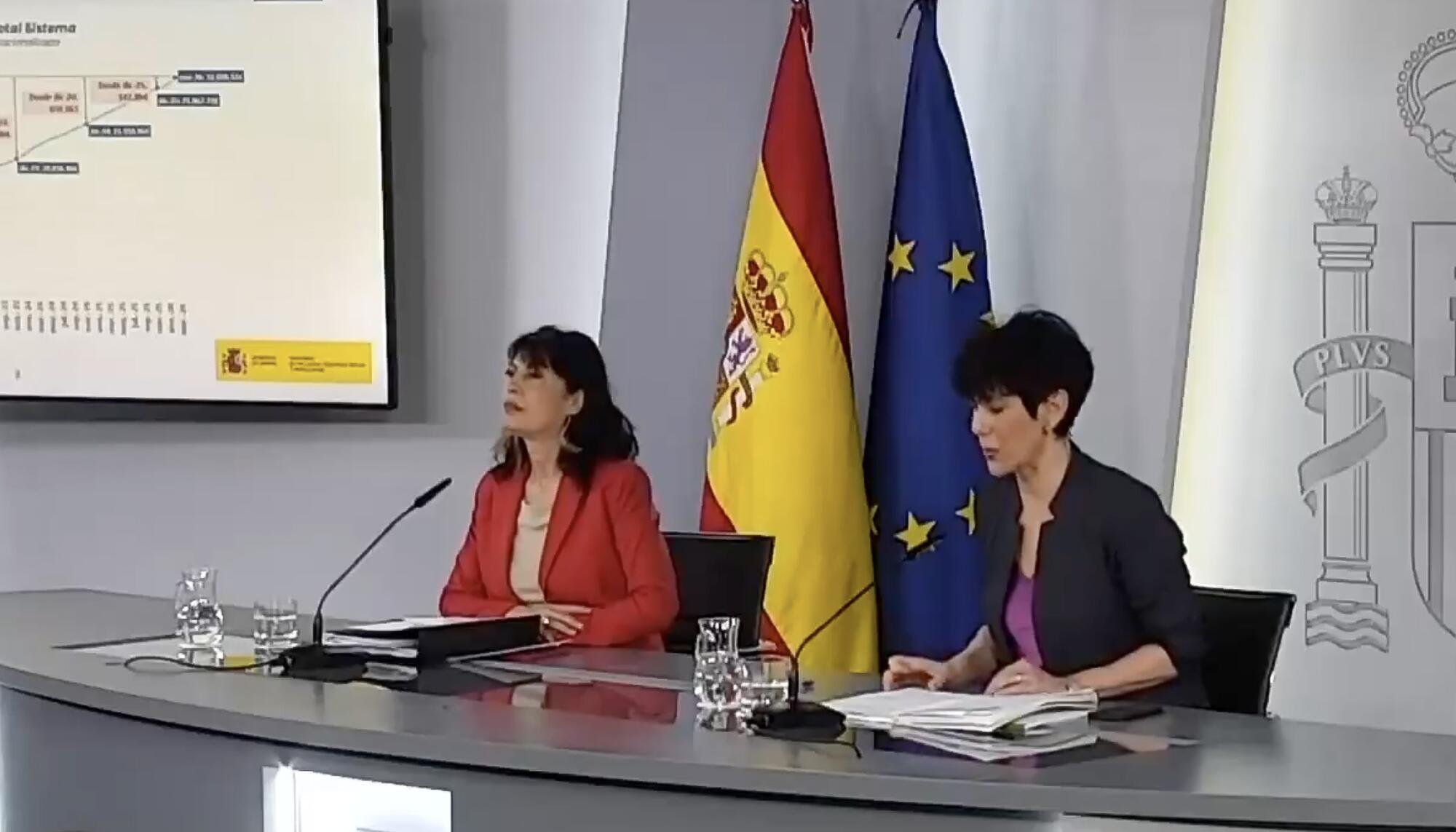 Rueda de prensa de Ana Redondo y Elma Saiz 