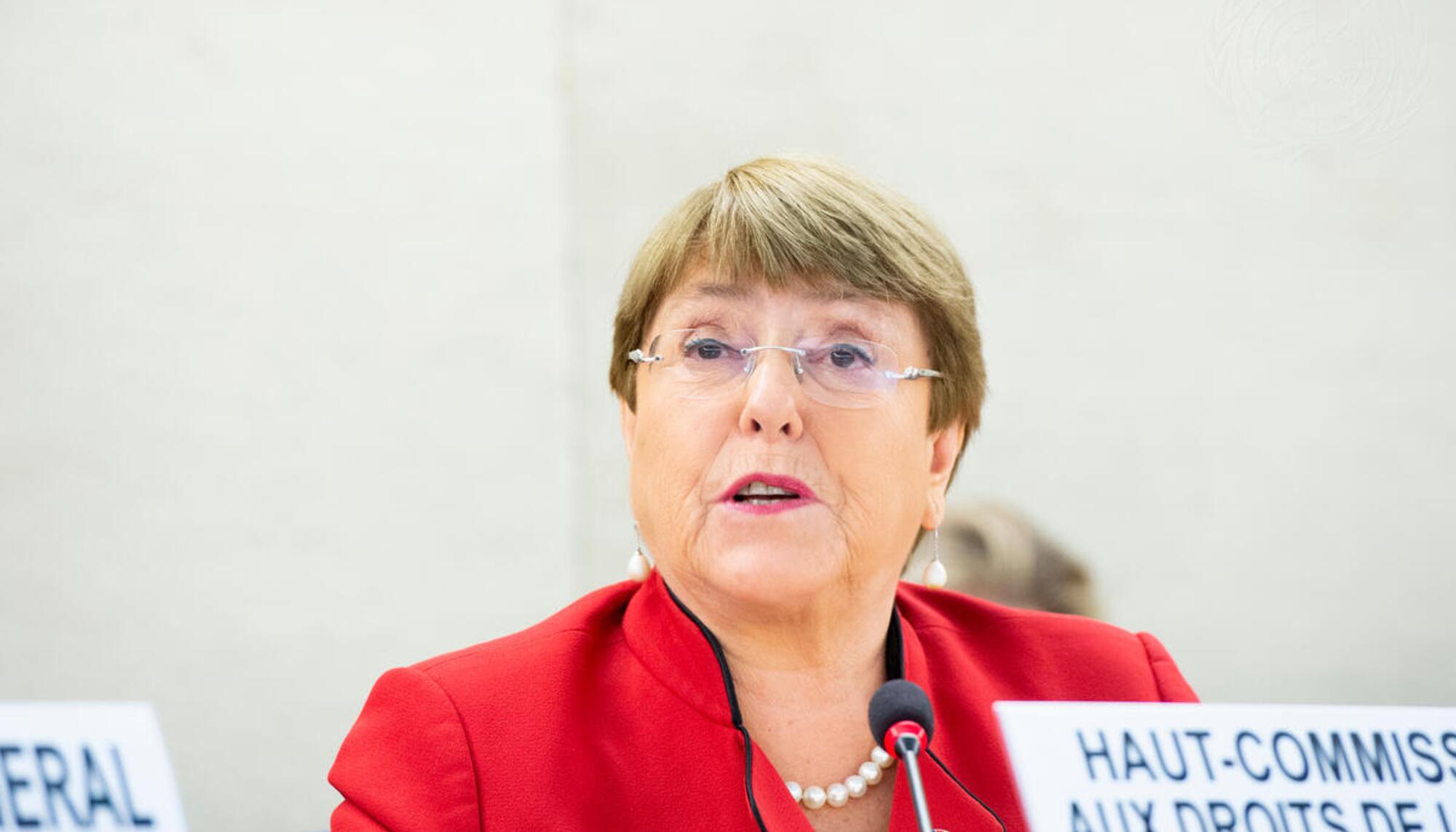 Michelle Bachelet en la ONU. Foto: UN/Violaine Martin