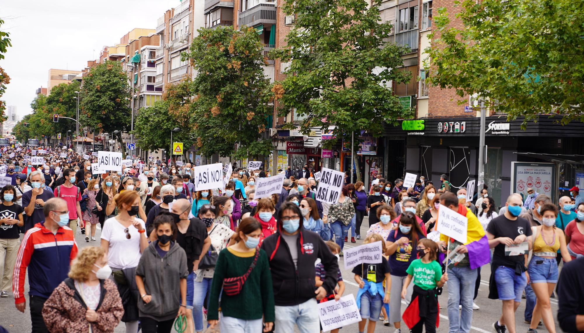 Concentraciones contra las políticas de la Comunidad de Madrid durante el covid - 1