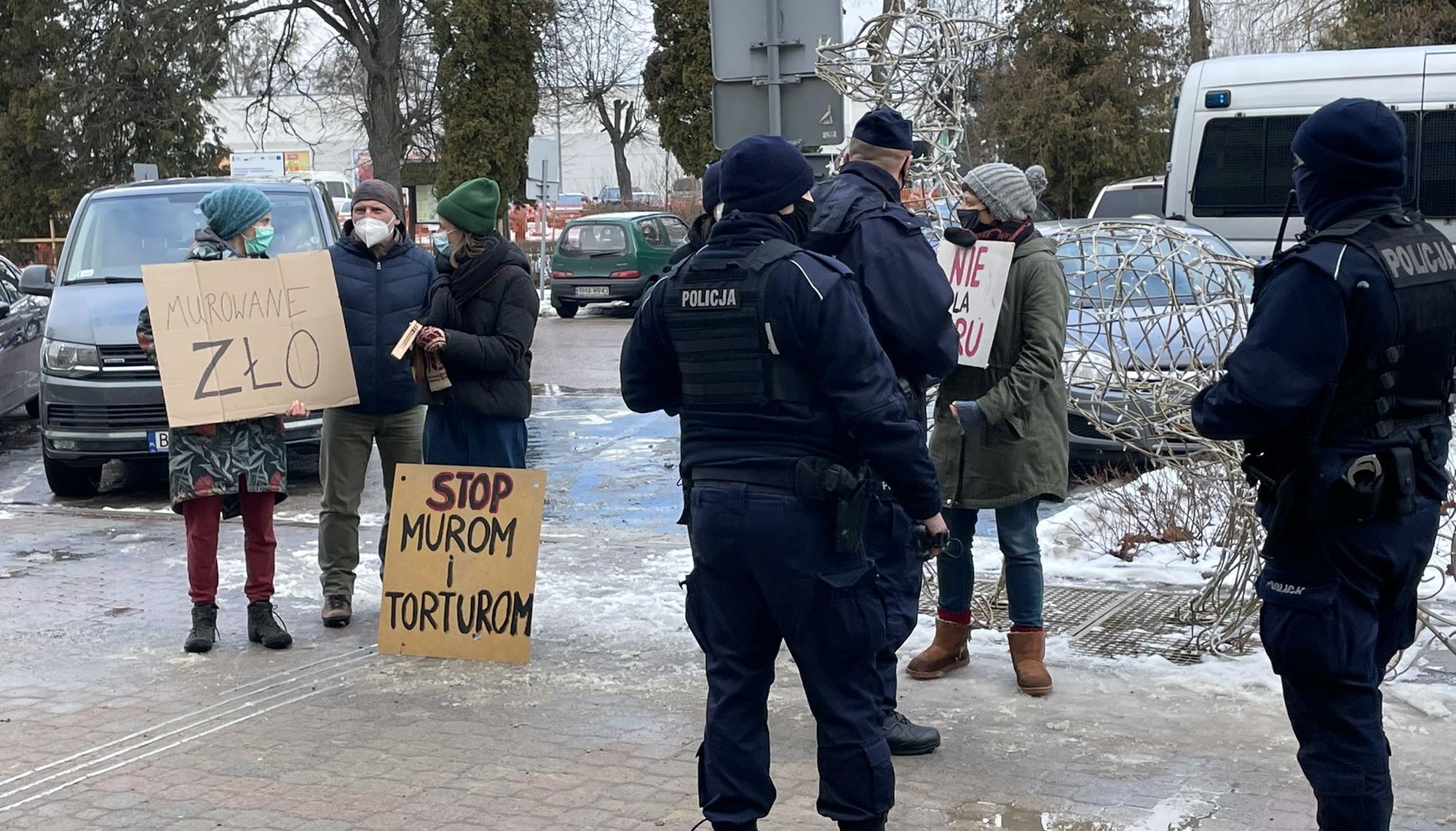 Protestas muro Polonia Bielorrusia 2