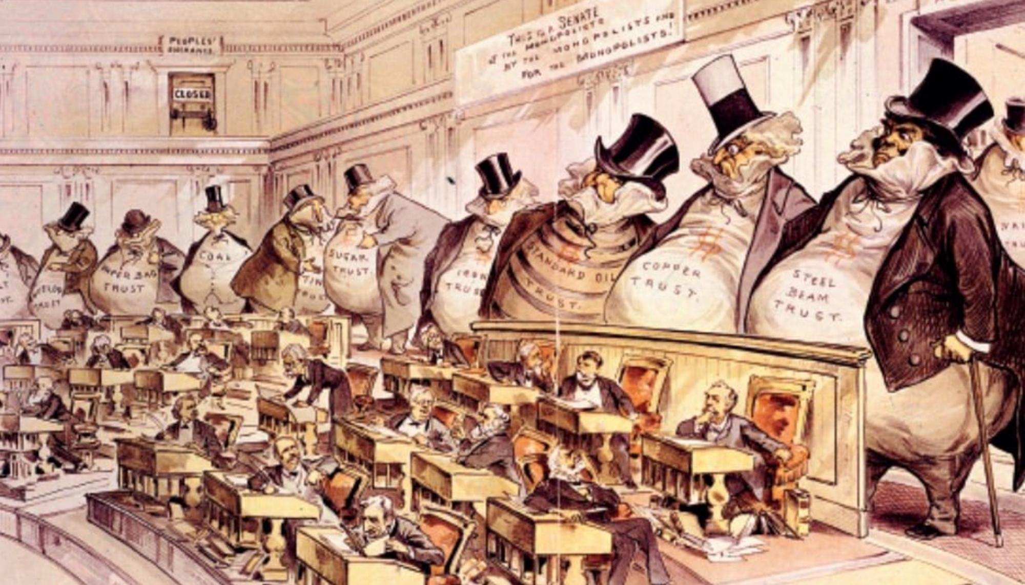 Joseph Keppler's (1899) - Caricatura ilustrando la plutocracia