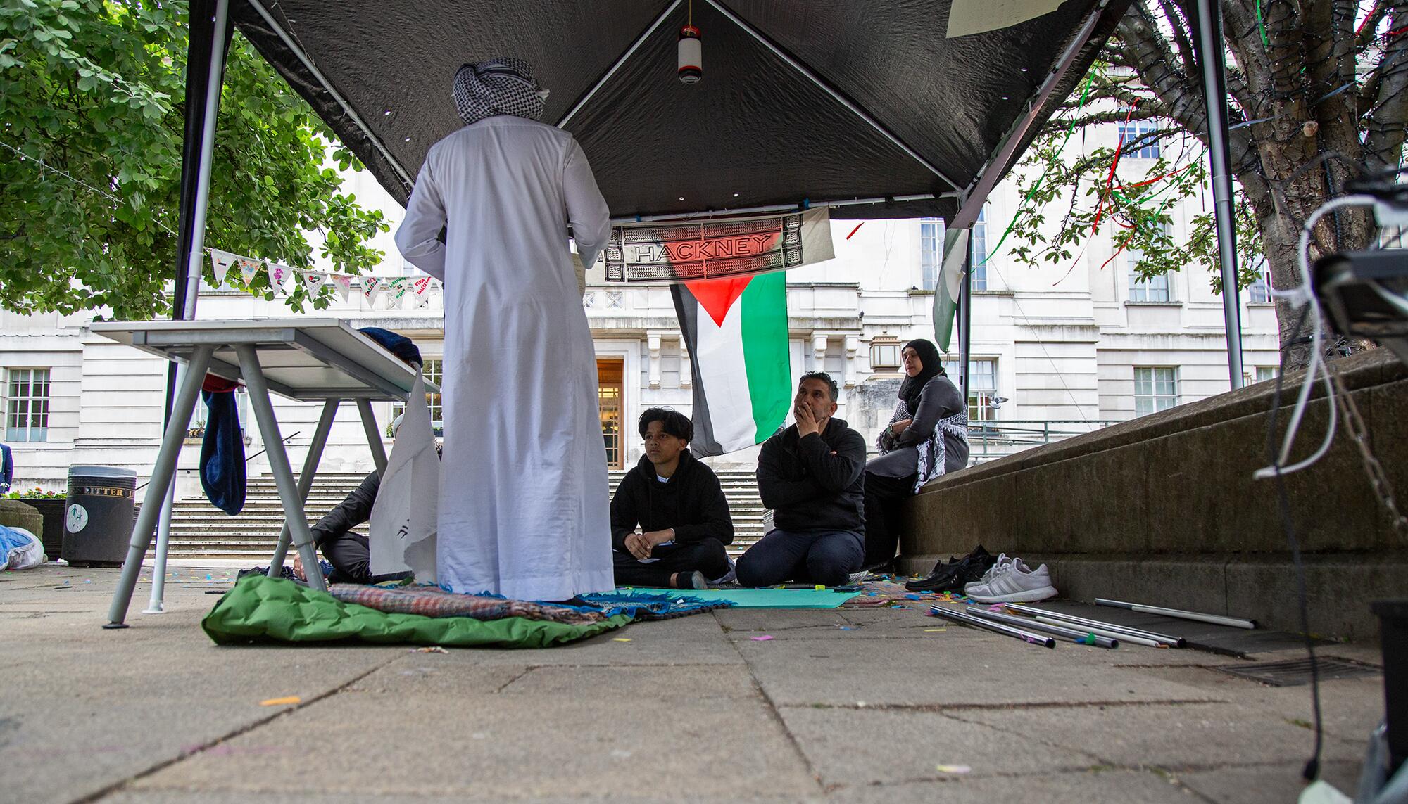 Acampada Palestina Hackney en Londres 01