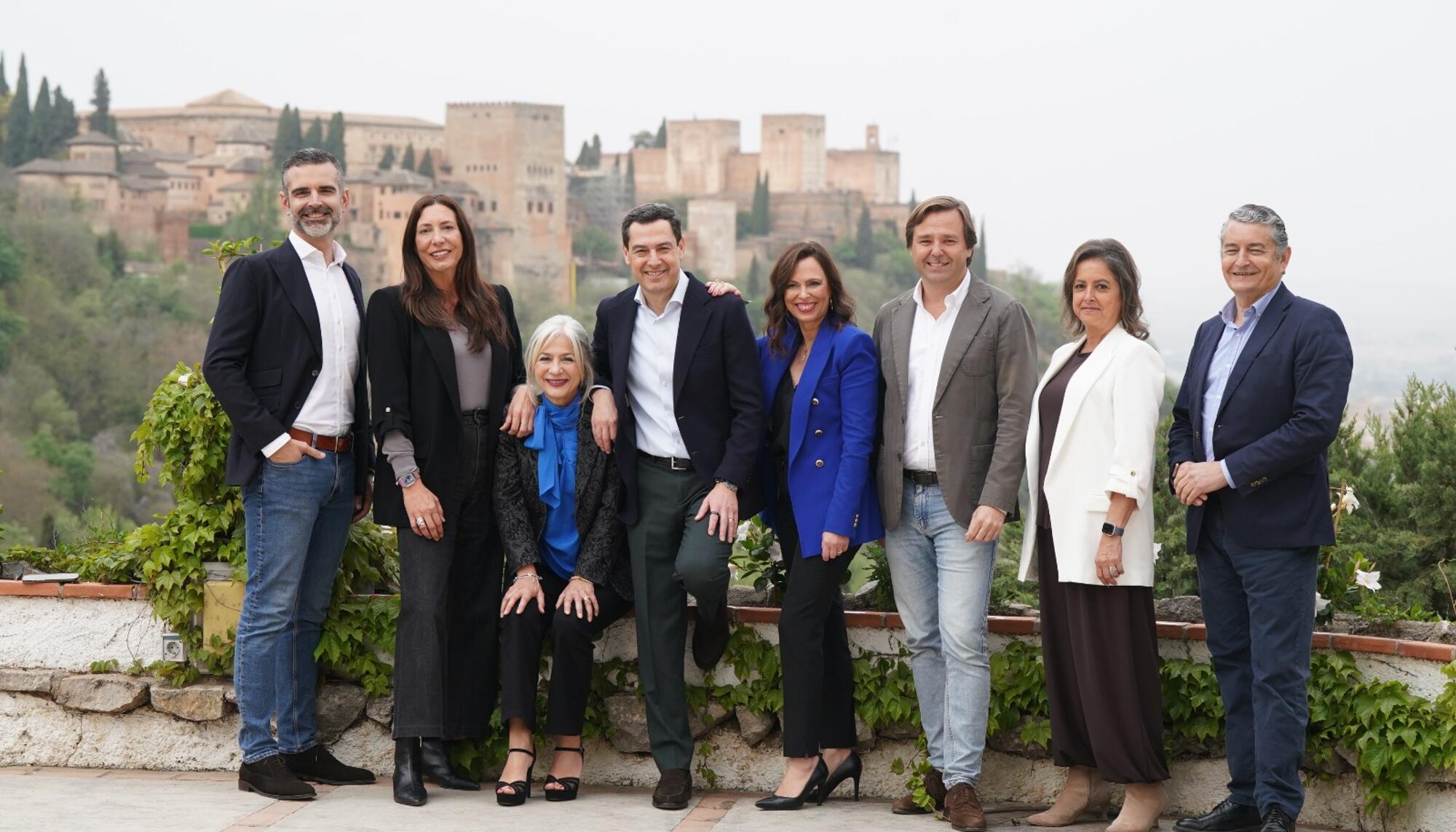 Juanma Moreno y candidatos