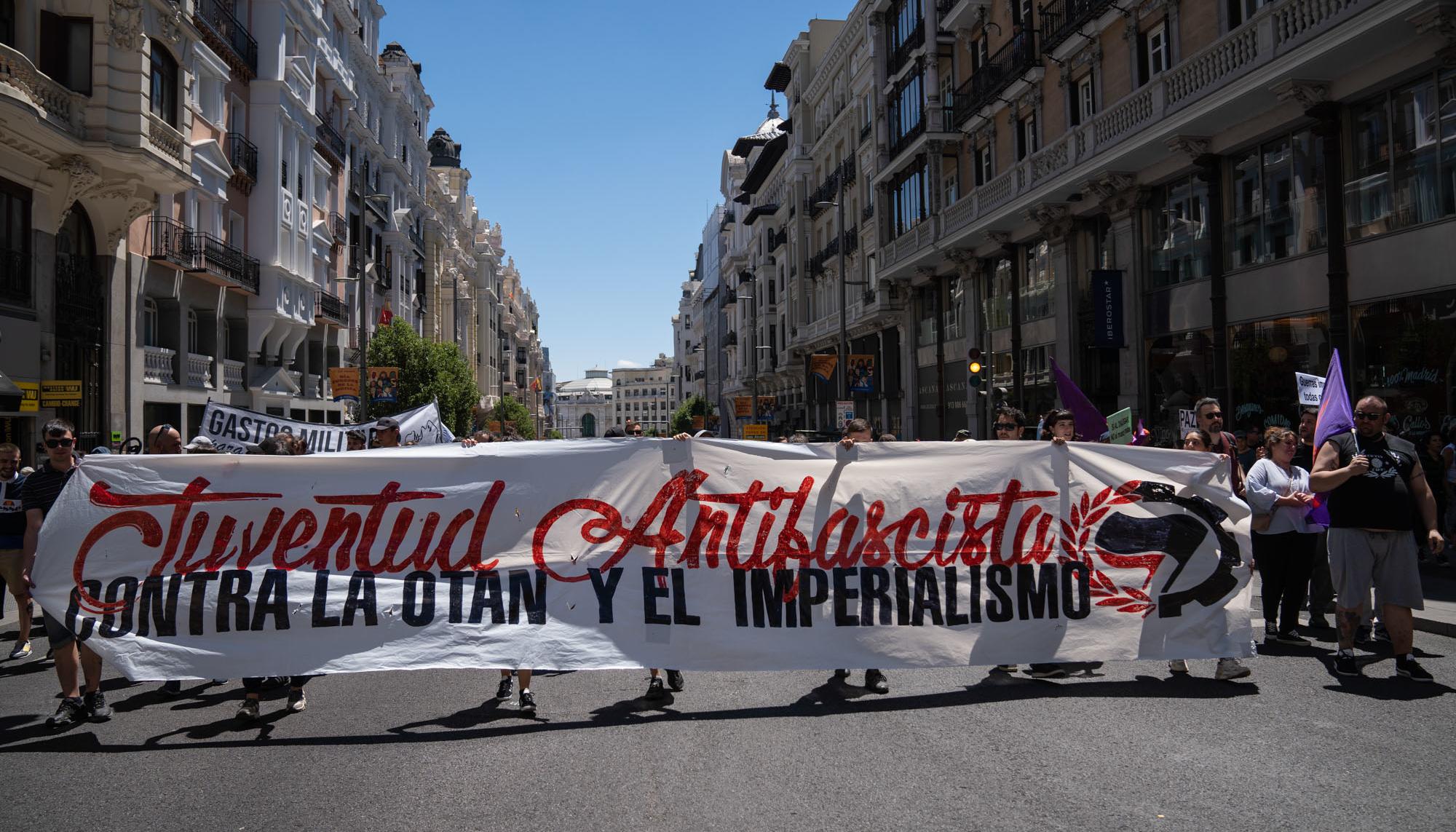 Manifestación contra la cumbre de la OTAN en Madrid - 16