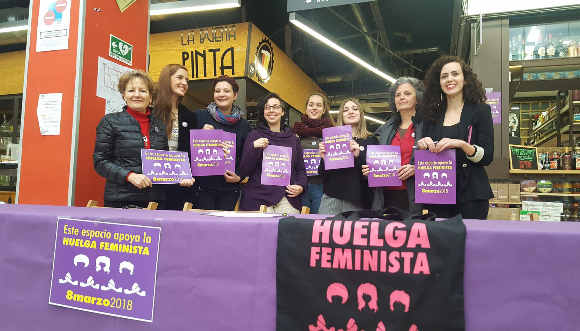 Huelga Feminista Rueda Prensa Mercado Madrid