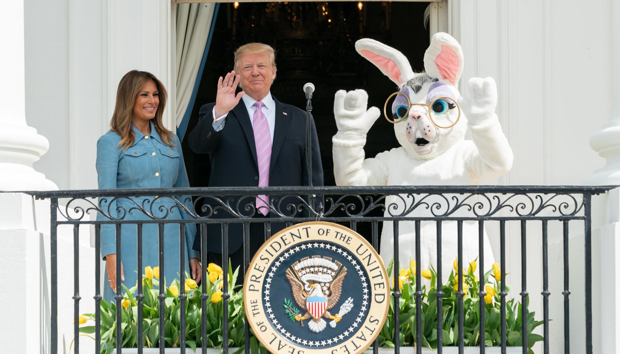 Trump conejo de pascua