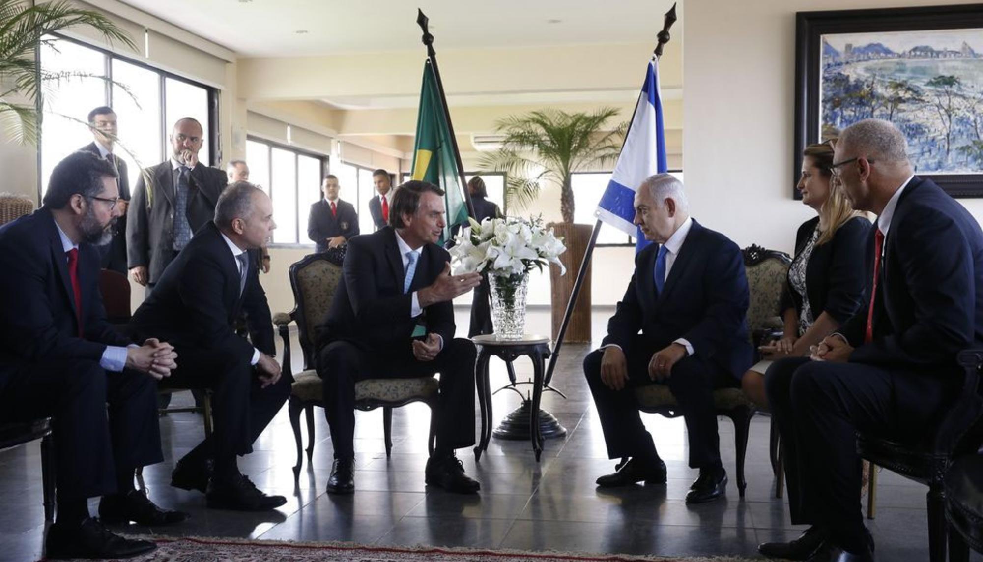 Jair Bolsonaro y Benjamin Netanyahu en Rio de Janeiro, el 28 de diciembre de 2018.