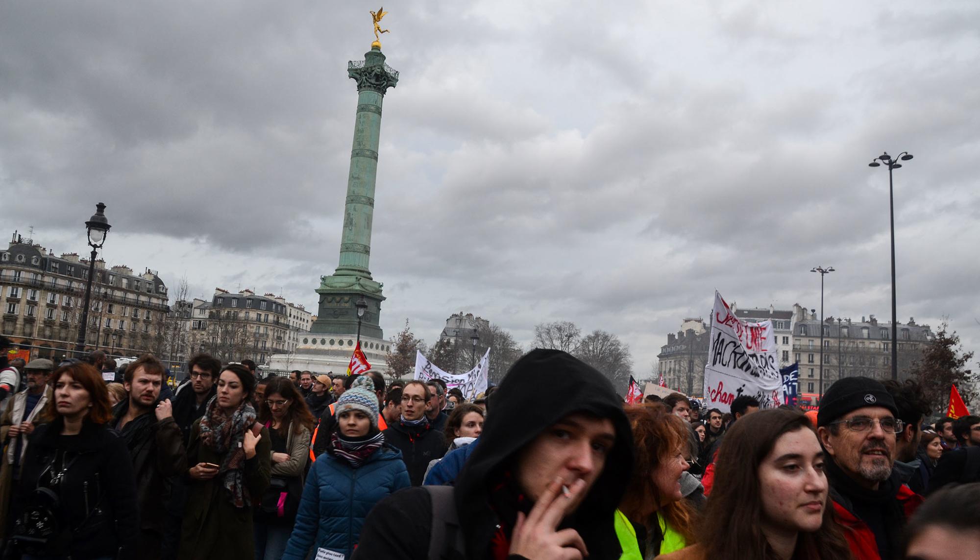 Manifestacion Pensiones Francia 1