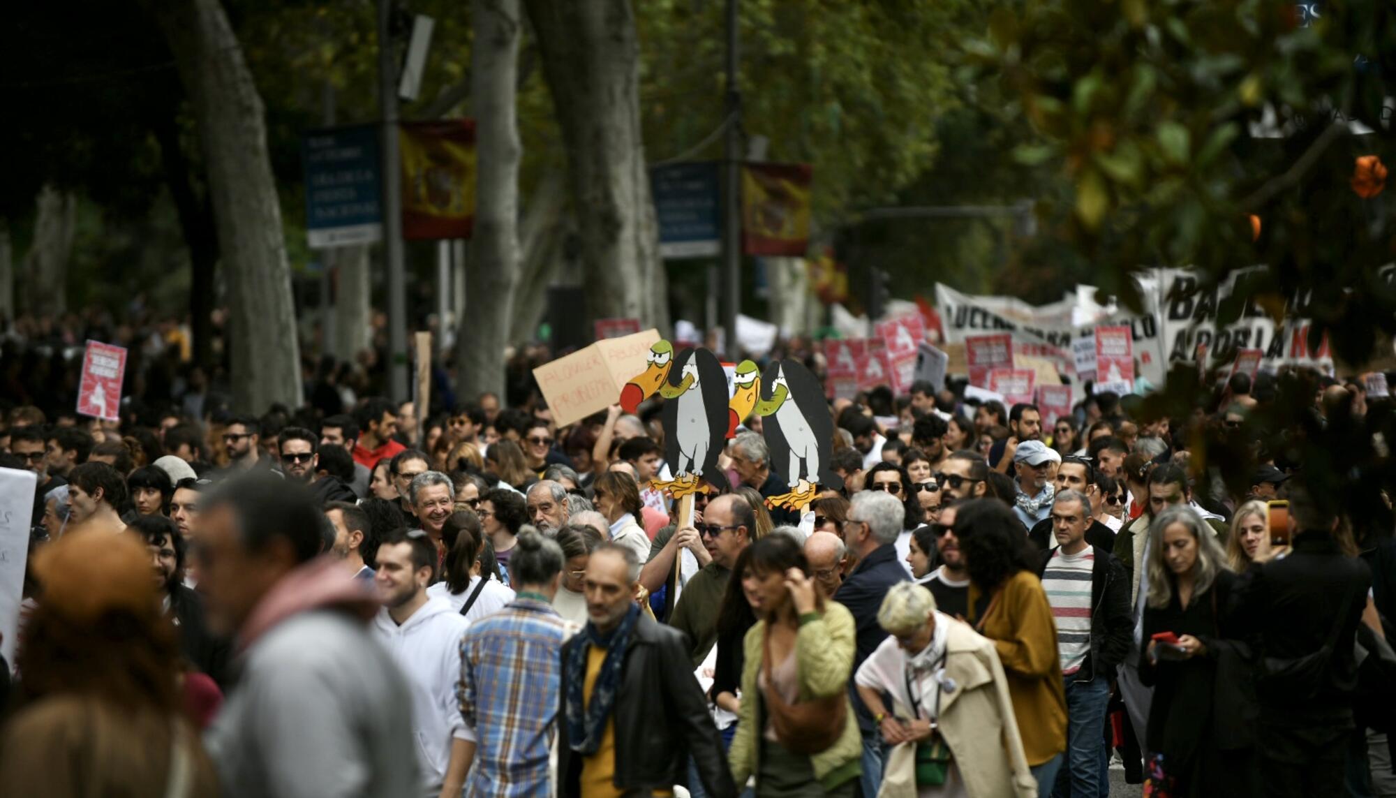 Decenas de miles de personas tomaron Madrid el 13 de octubre de 2024 para protestar por la falta de medidas para contener los precios del alquiler. - 6