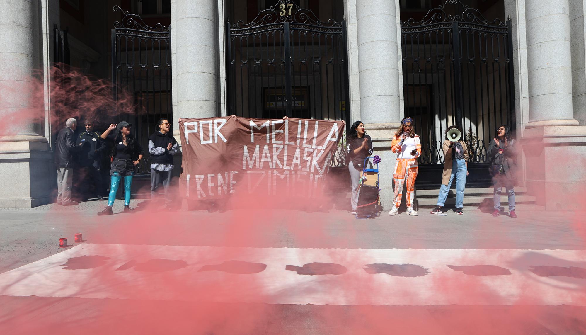 Acción del movimiento antirracista frente al Ministerio de Igualdad 3