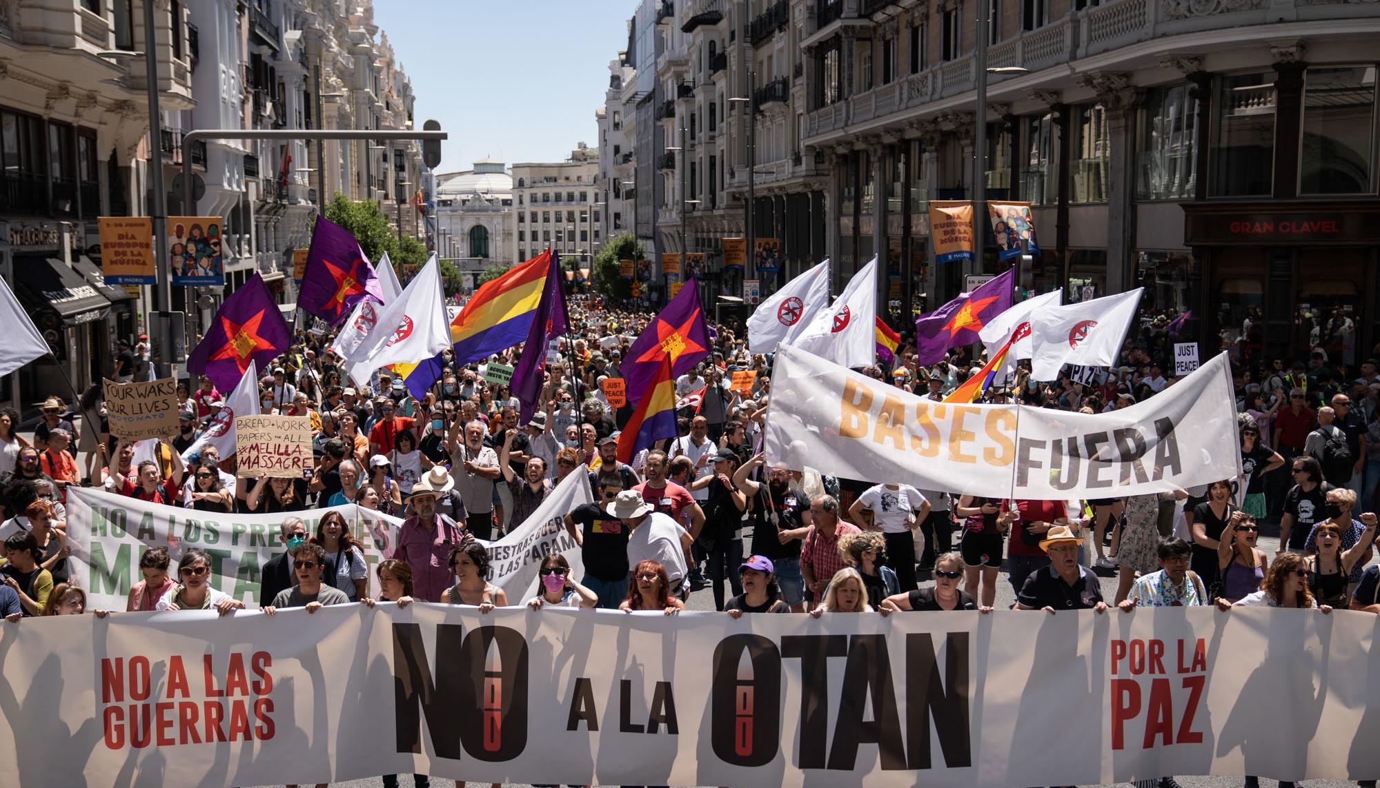 Manifestación contra la cumbre de la OTAN en Madrid - 4