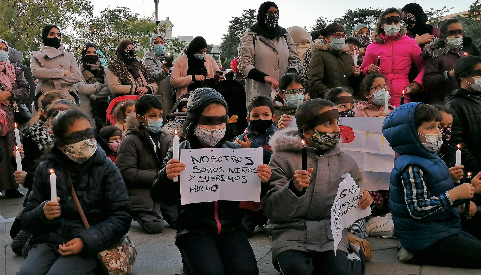 Protesta niños Cañada Real