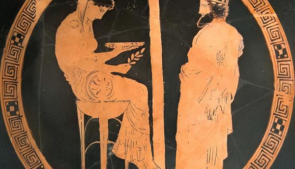 Consulta al oráculo de Delfos realizada por Egeo