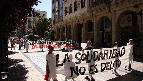Manifestación refugiadas Logroño