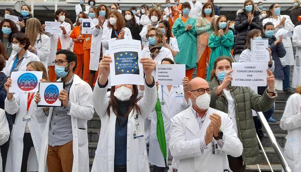 Gregorio Marañón protesta médicos no fijos
