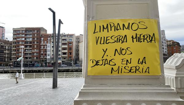 Pancarta 8M Bilbao