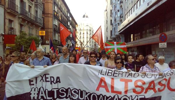 Manifestación contra la sentencia de Altsasu en Madrid