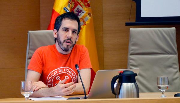 Jaime Palomera, portavoz del Sindicat de Llogaters de Catalunya en el Congreso.