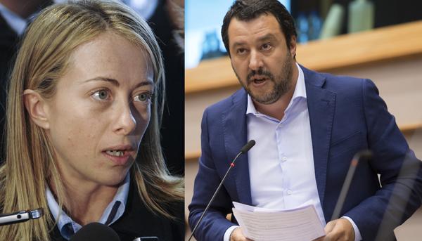 Giorgia Meloni y Mateo Salvini
