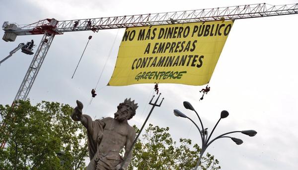 Acción Greenpeace Madrid