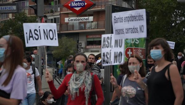 Concentraciones contra las políticas de la Comunidad de Madrid durante el covid - x