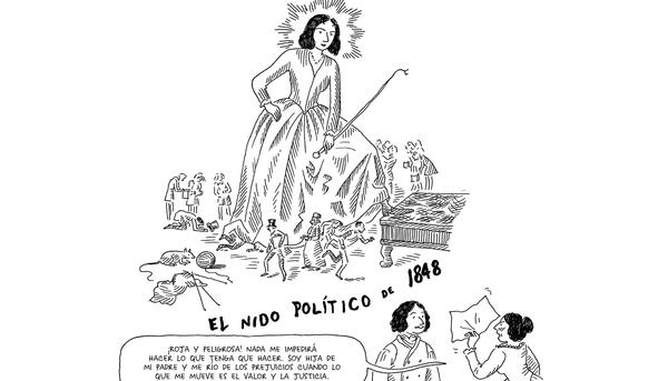 Viñeta del cómic ‘George Sand, hija del siglo’, de Séverine Vidal y Kim Consigny