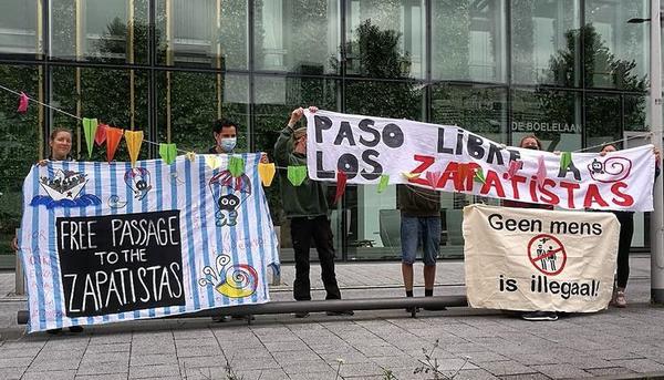 Paso libre Zapatistas en Holanda