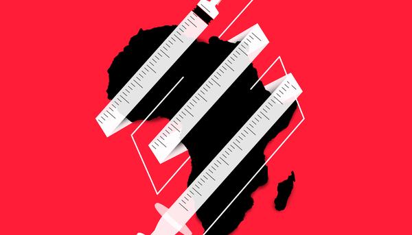 Ilustración de vacunas de coronavirus en africa, supremacia