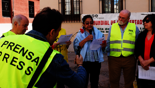 Patricia Orozco en el Día Mundial de la Libertad de Prensa en Granada
