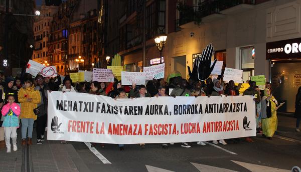 Manifestación contra el racismo en Bilbao.