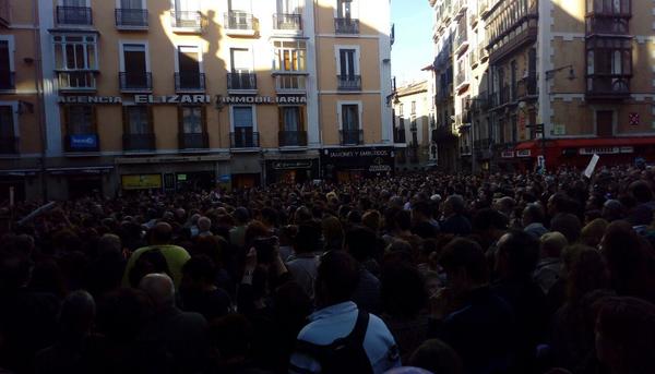 Manifestación contra la sentencia de La Manada en Pamplona.