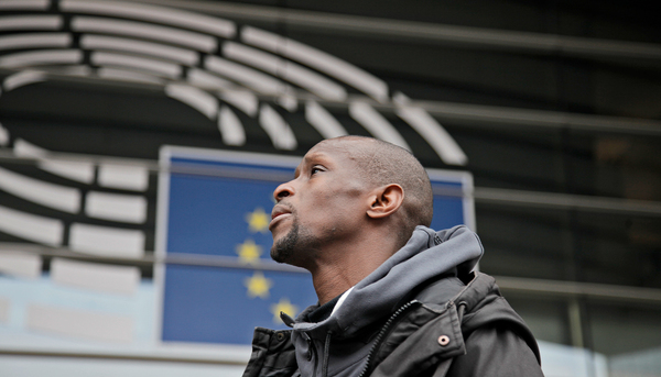 Manteros en el Parlamento Europeo