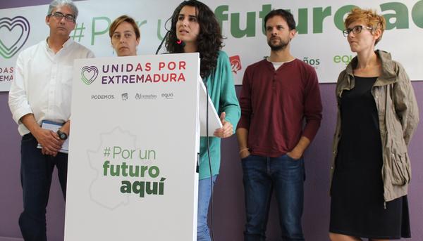 Unidas por Extremadura rueda de prensa