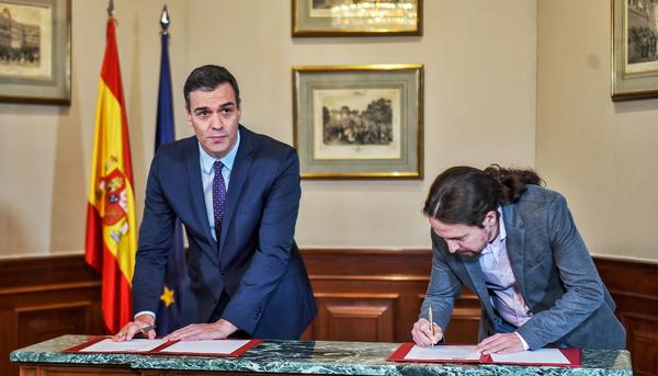Firma elecciones Pedro Sánchez y Pablo Iglesias