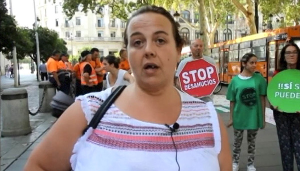 Manifestación contra los desahucios en Sevilla