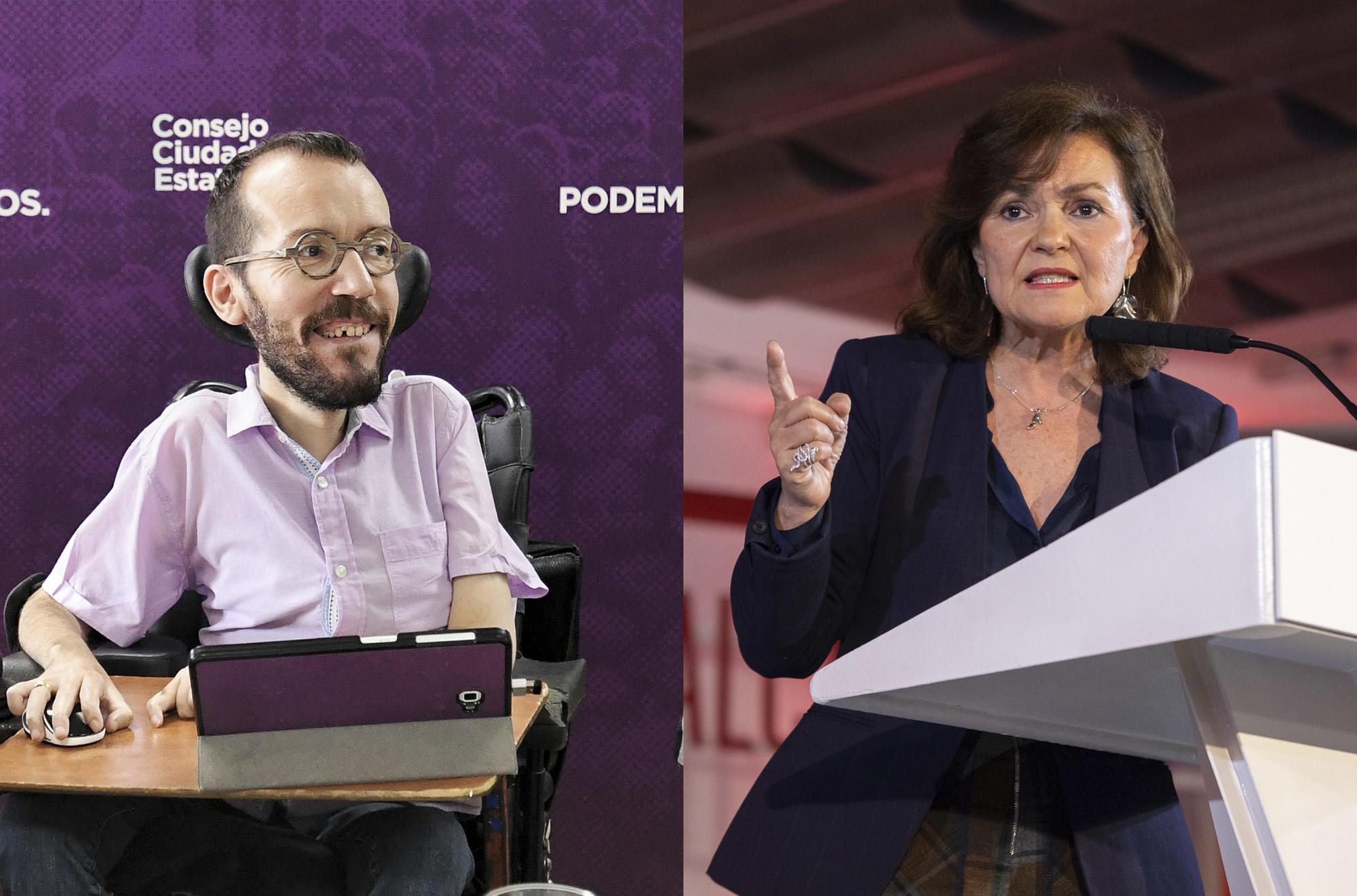 Carmen Calvo y Pablo Echenique