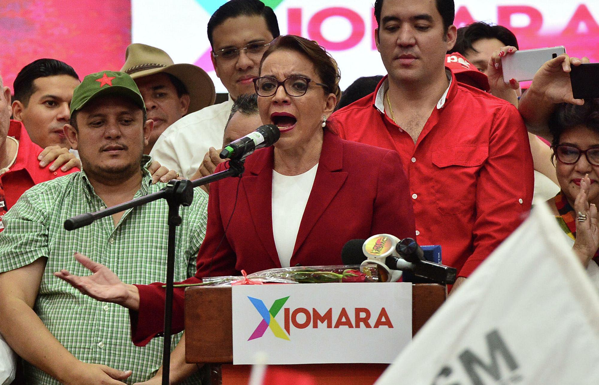Xiomara Castro, candidata de Libre, durante la campaña electoral.