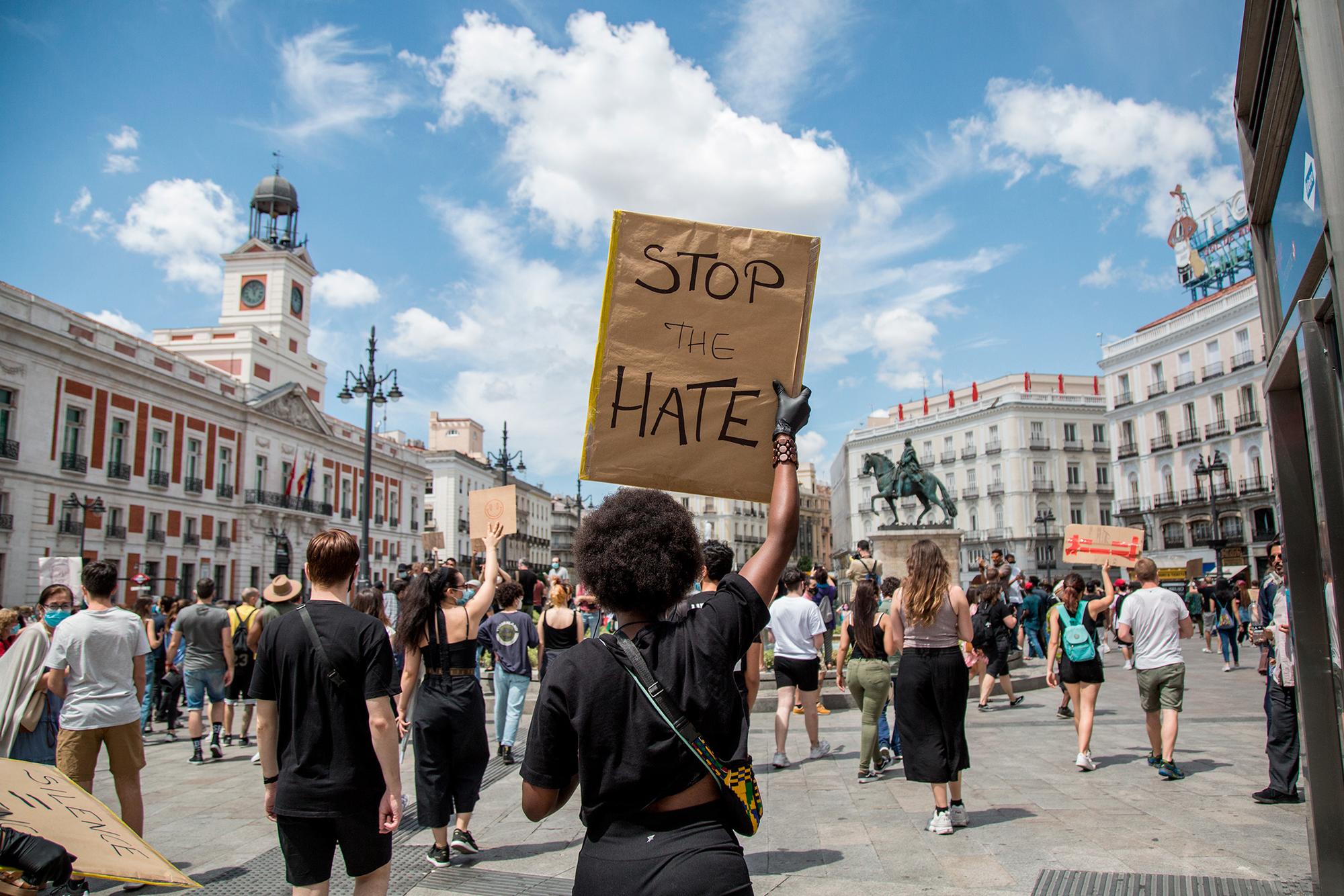 #BlackLivesMatter Madrid stop hate