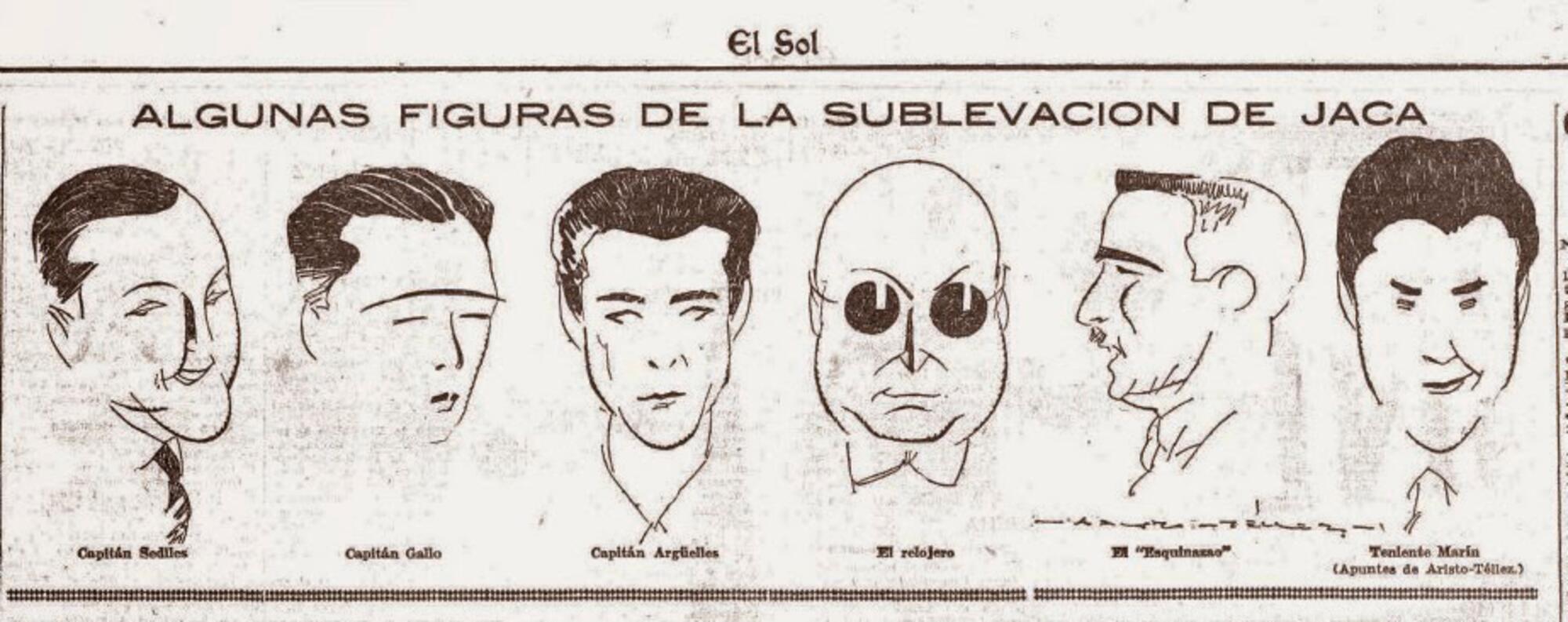 Caricaturas rebelión Jaca